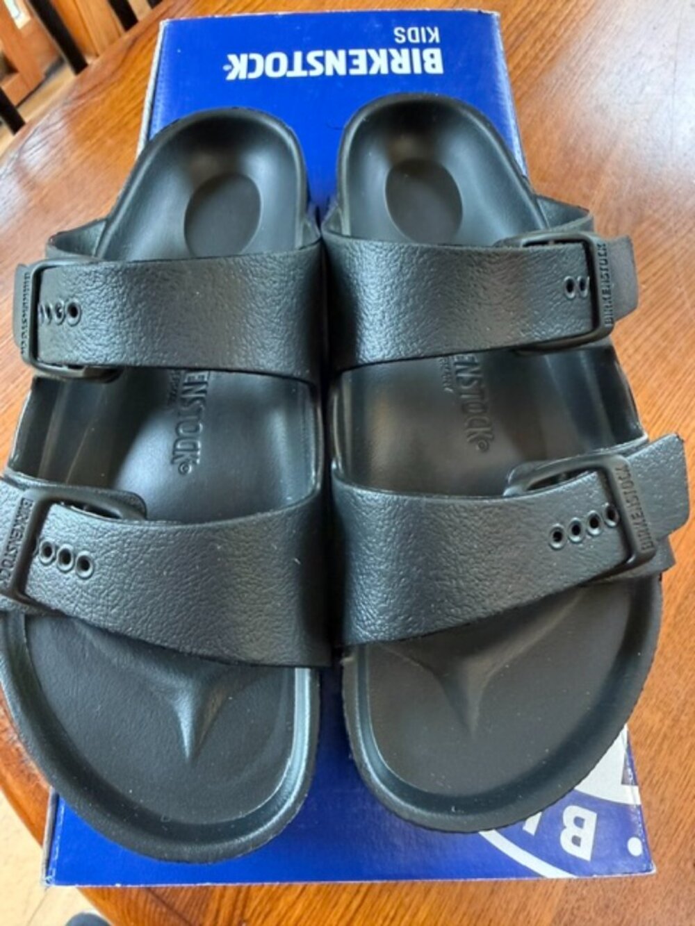 Birkenstock Girls Arizona EVA Black Sandals Size 32 US 1 Narrow NIB
